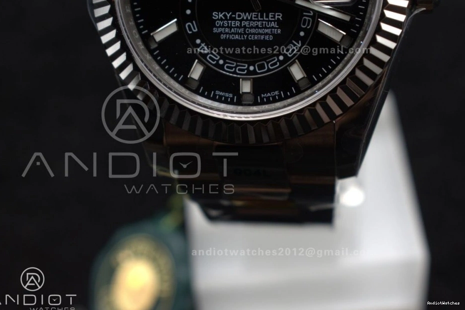 Dial Black Edition SS Best on A 1087 Sky-Dweller 904L SS 1:1 WellDesigned Bracelet 326934 ZF 0301